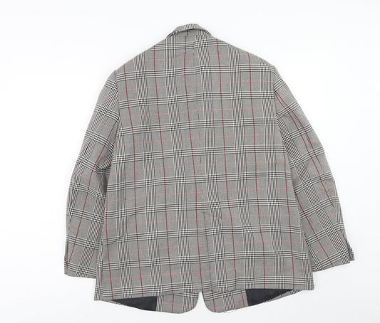 Zara Womens Multicoloured Plaid Polyester Jacket Blazer Size S