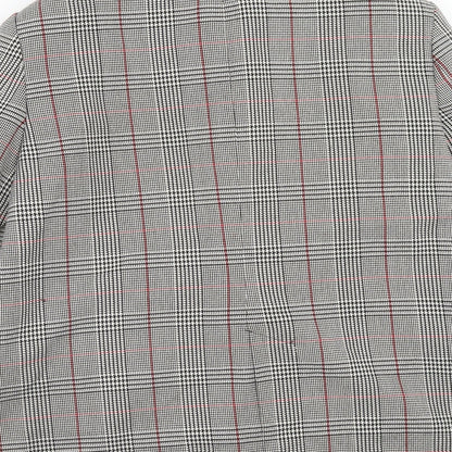 Zara Womens Multicoloured Plaid Polyester Jacket Blazer Size S