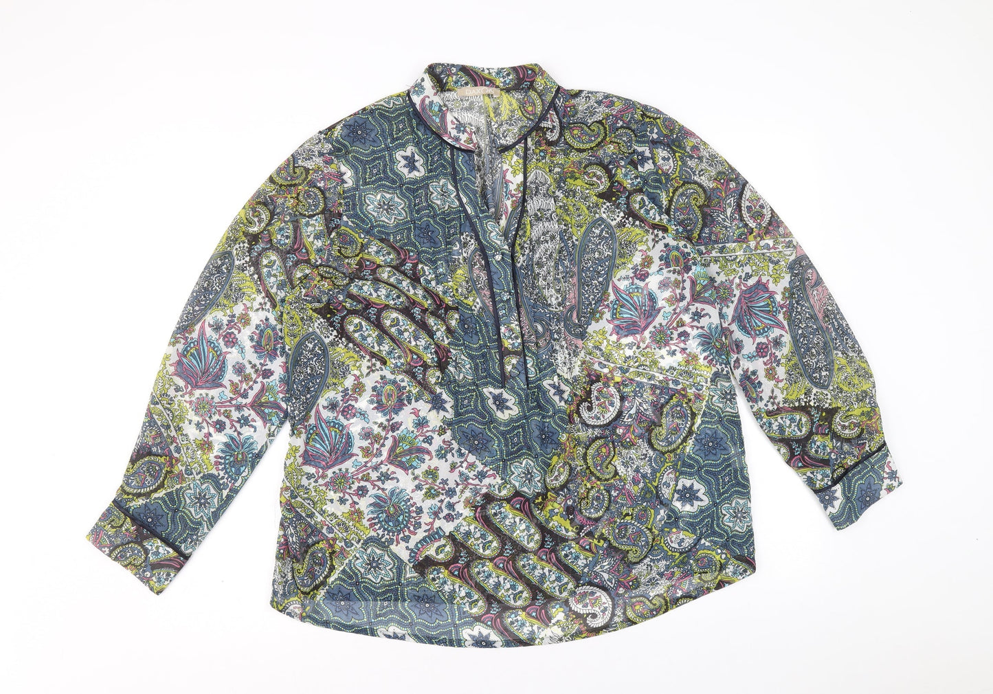 Womens UK Size 16 Daxon Multicoloured Basic Blouse