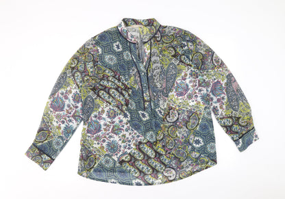 Womens UK Size 16 Daxon Multicoloured Basic Blouse