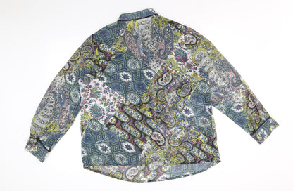 Womens UK Size 16 Daxon Multicoloured Basic Blouse