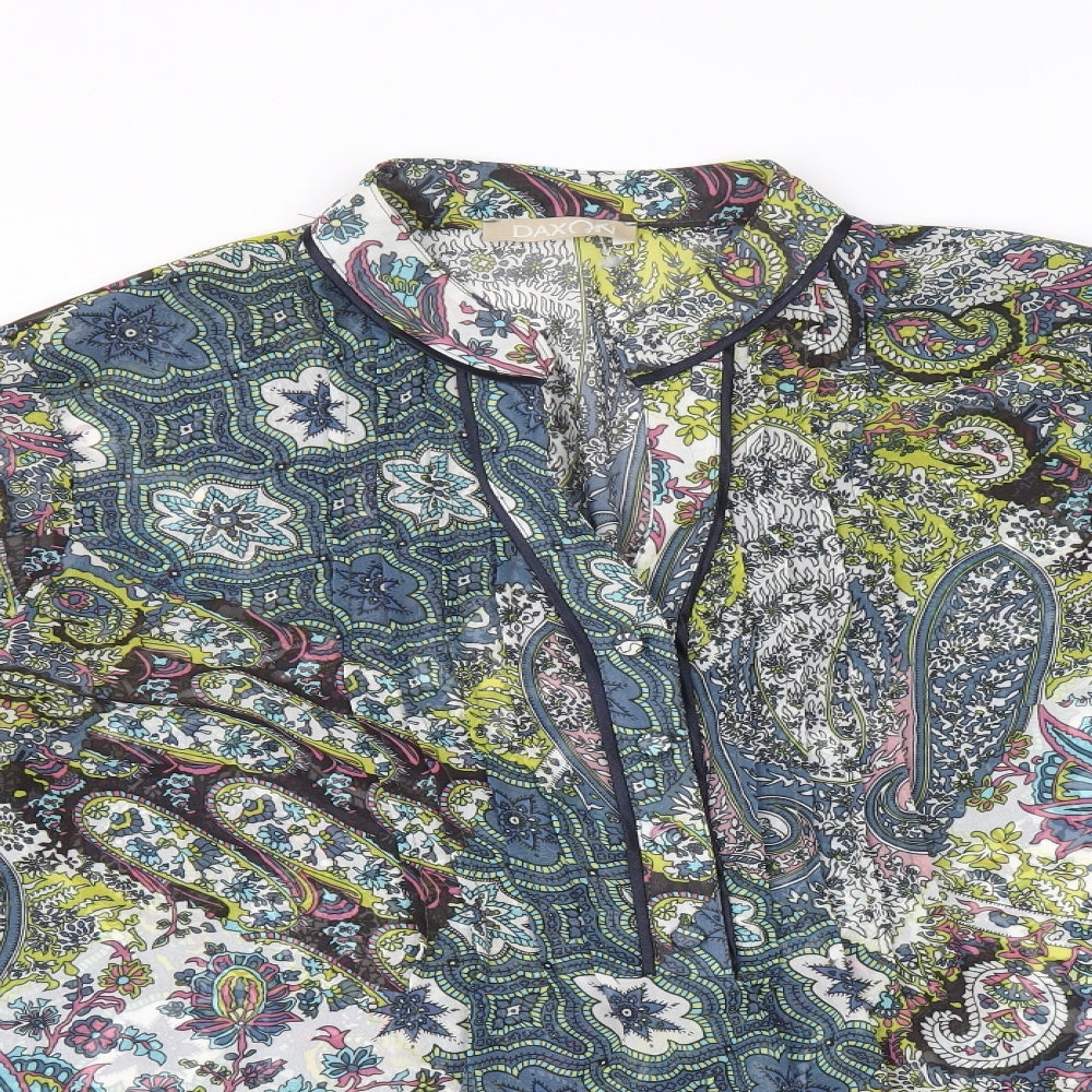 Womens UK Size 16 Daxon Multicoloured Basic Blouse