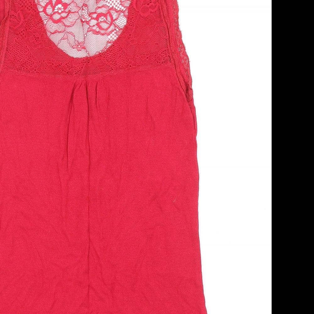 Womens UK Size 10 Limited Collection Pink Basic Tank