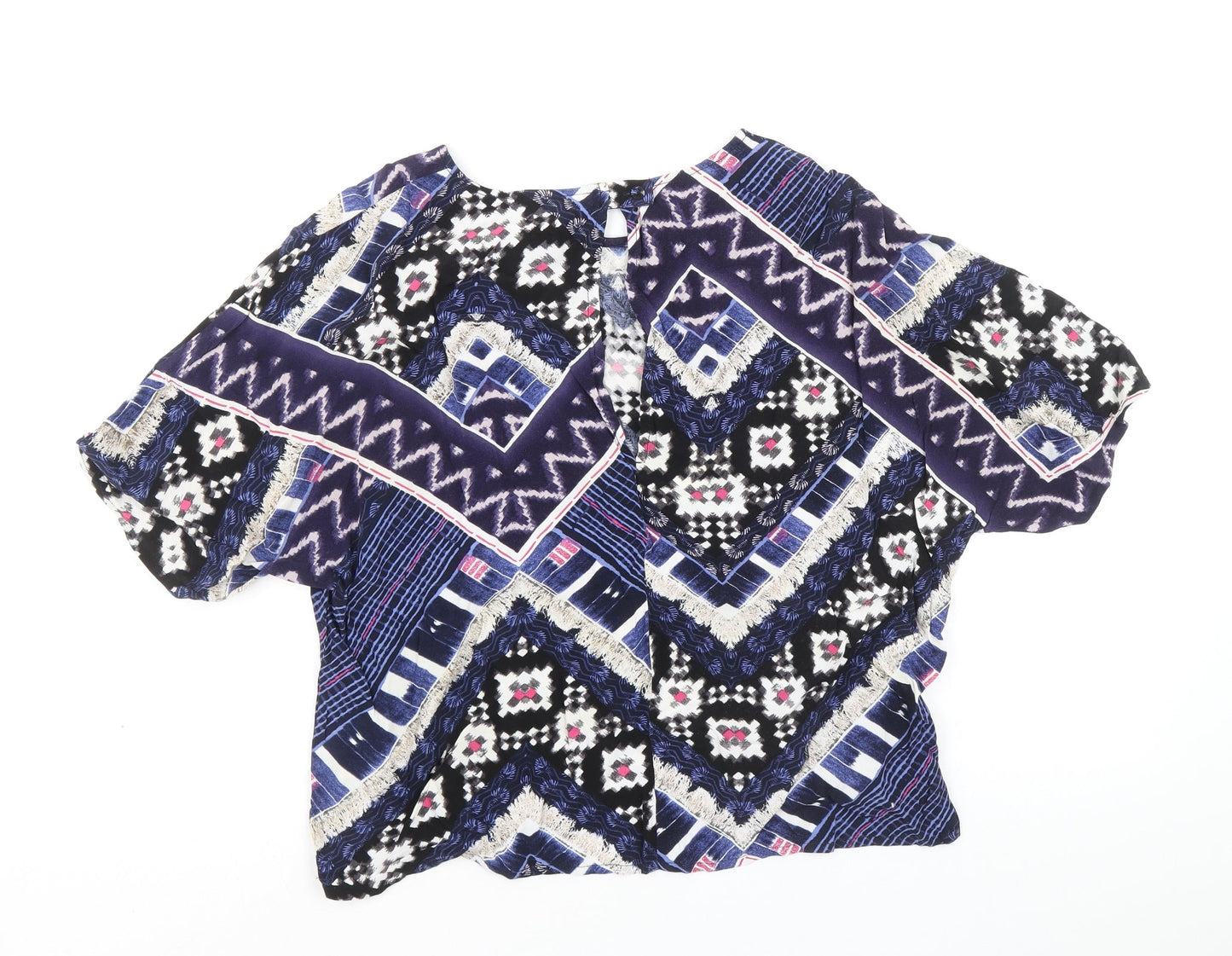 Womens UK Size 10 Warehouse Blue Basic Blouse
