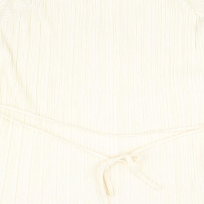 Autograph Womens Yellow Polyester Basic Button-Up Size 18 Round Neck