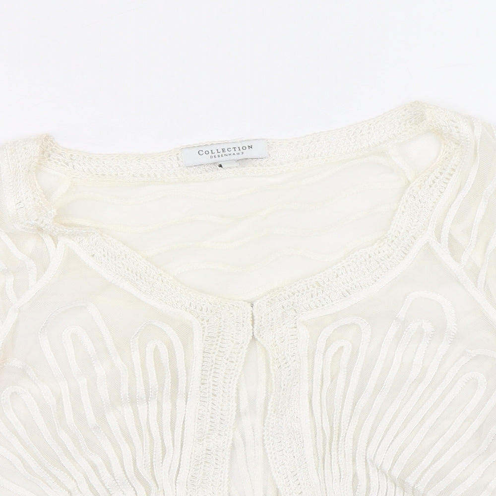 Womens UK Size 12 Debenhams Ivory Basic Blouse