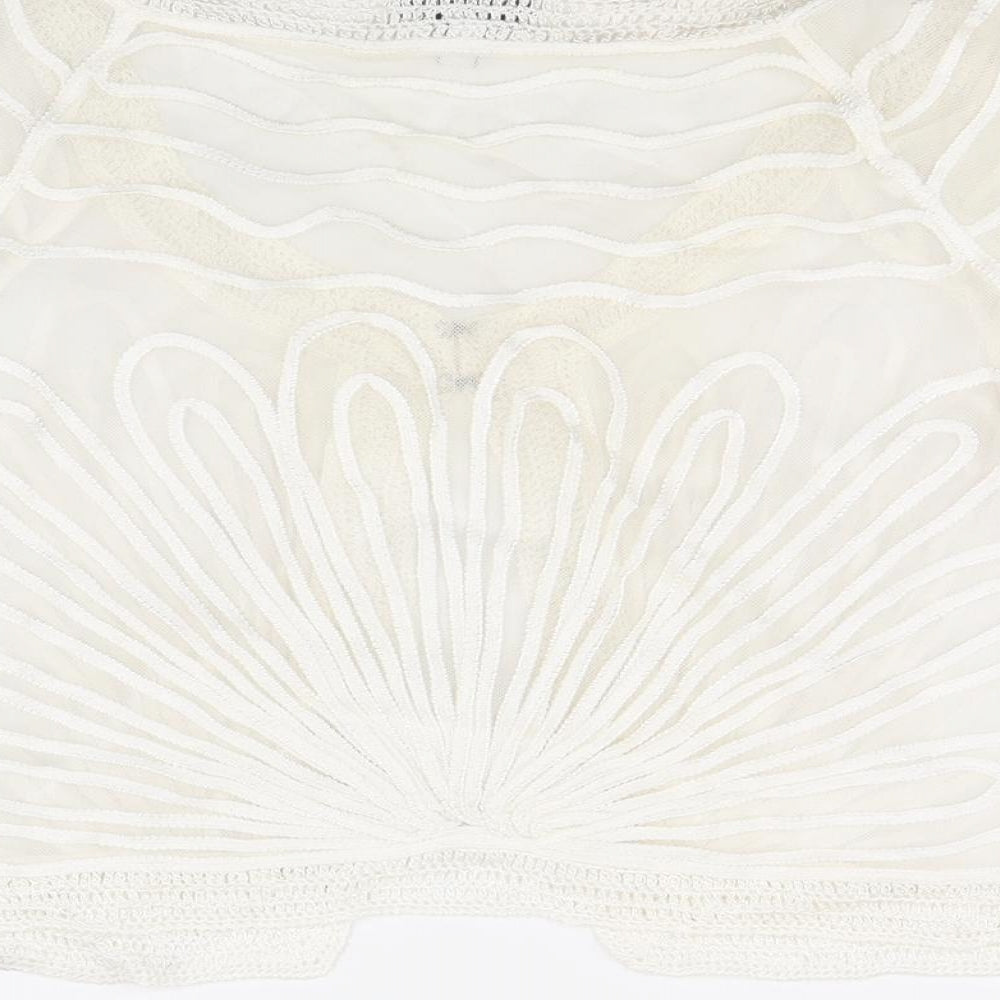 Womens UK Size 12 Debenhams Ivory Basic Blouse