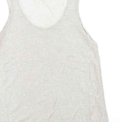 Womens UK Size 8 River Island Gold Basic Tank
