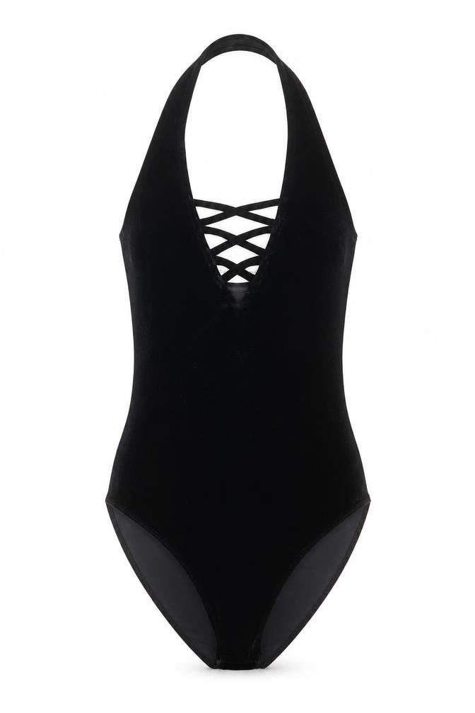 Womens UK Size 6 Miss Selfridge One-Piece Black Bodysuit