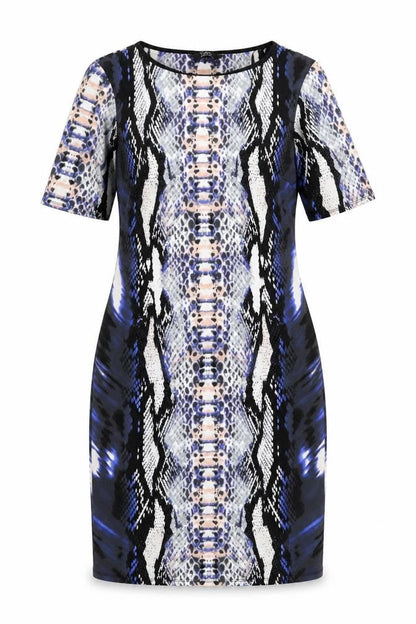 Julien Macdonald Womens Multicoloured Geometric Polyester A-Line Size 12 Round Neck Pullover