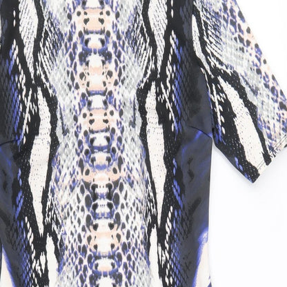 Julien Macdonald Womens Multicoloured Geometric Polyester A-Line Size 12 Round Neck Pullover