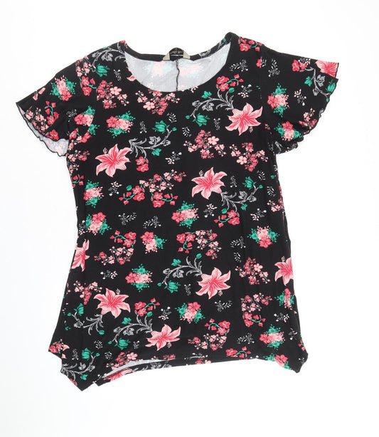 Womens UK Size L Poetic Soul Black Basic Blouse