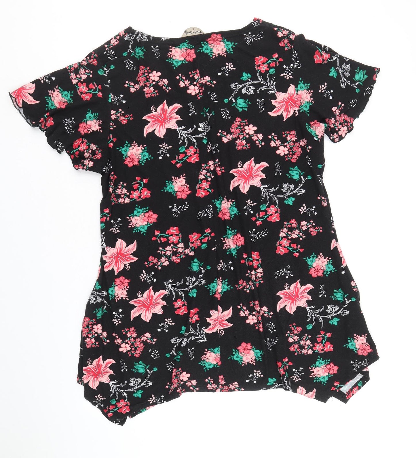 Womens UK Size L Poetic Soul Black Basic Blouse