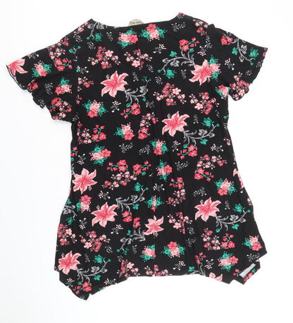Womens UK Size L Poetic Soul Black Basic Blouse