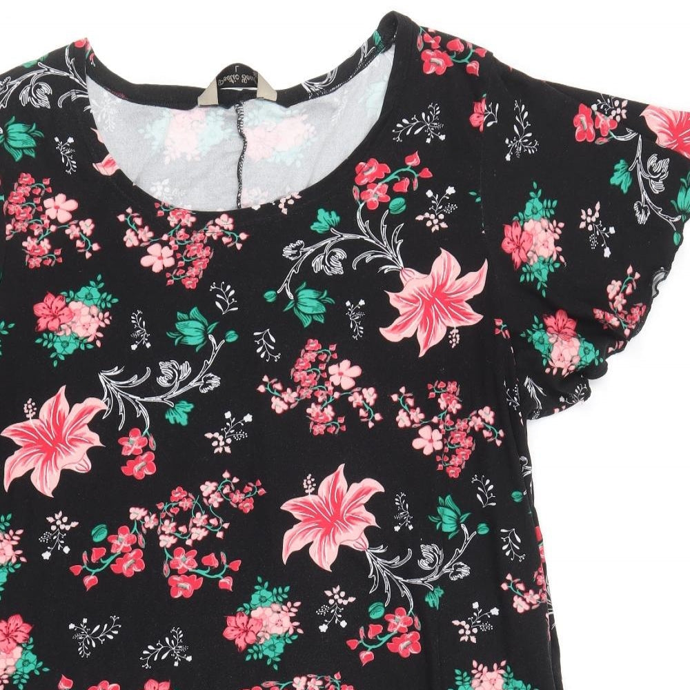 Womens UK Size L Poetic Soul Black Basic Blouse