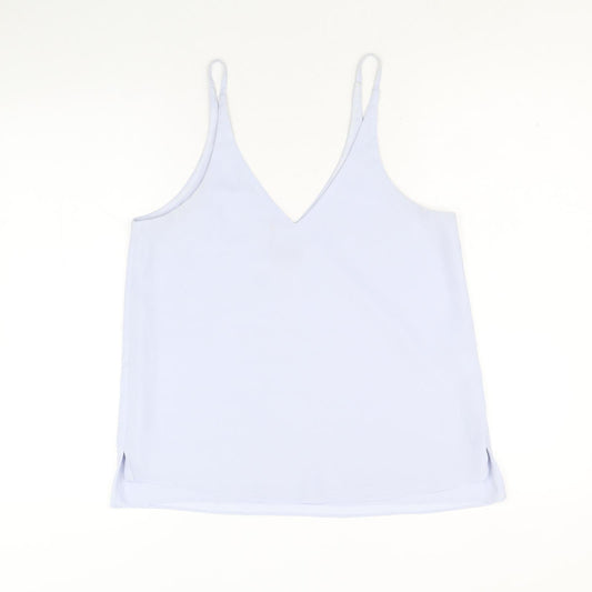 Womens UK Size 10 Topshop Blue Basic Tank