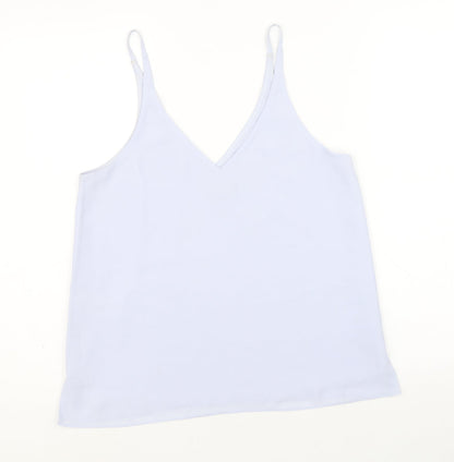 Womens UK Size 10 Topshop Blue Basic Tank