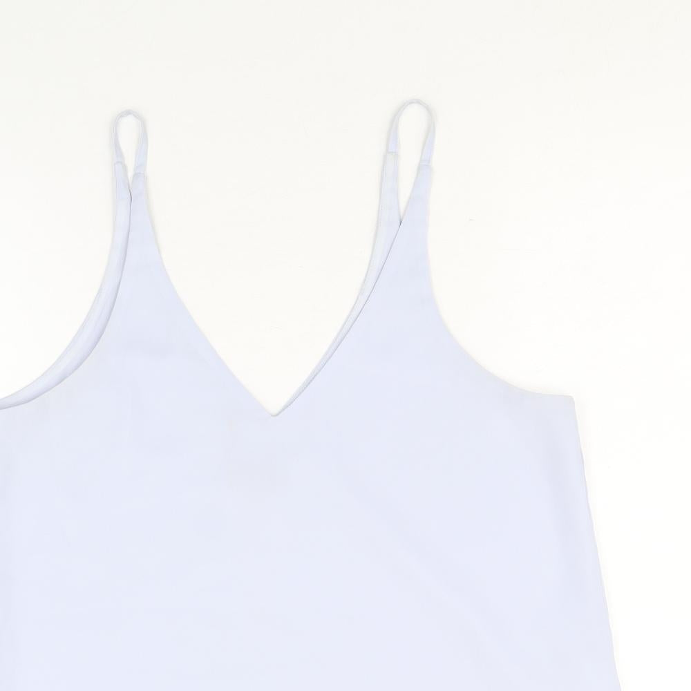 Womens UK Size 10 Topshop Blue Basic Tank
