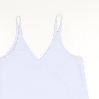 Womens UK Size 10 Topshop Blue Basic Tank