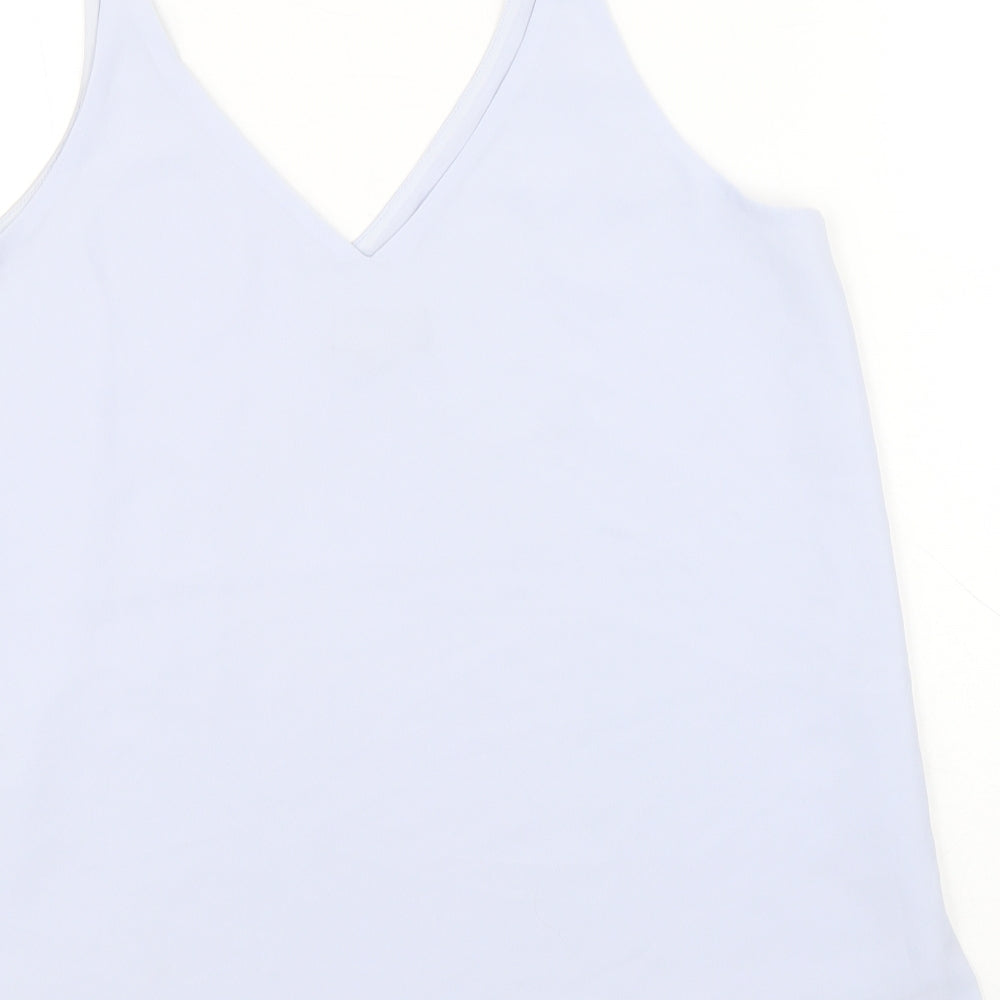 Womens UK Size 10 Topshop Blue Basic Tank
