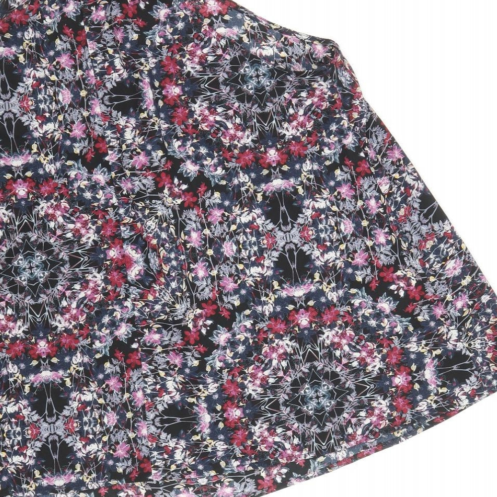 BCBGeneration Womens Multicoloured Geometric Polyester Basic Tank Size M Round Neck
