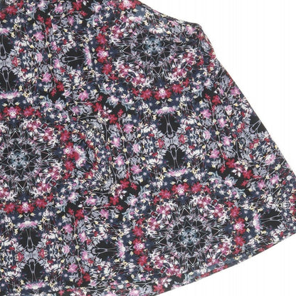 BCBGeneration Womens Multicoloured Geometric Polyester Basic Tank Size M Round Neck