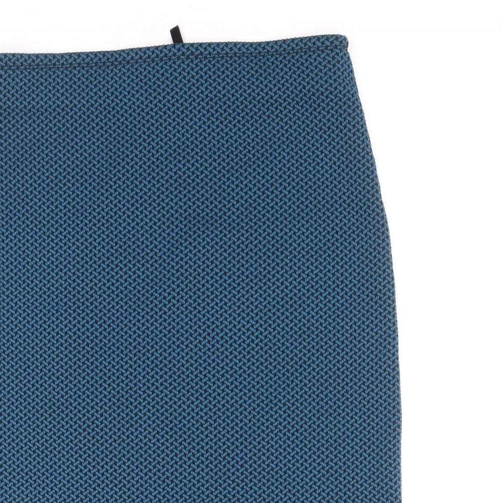 Essential Collection Womens Blue Geometric Polyester Straight & Pencil Skirt Size M