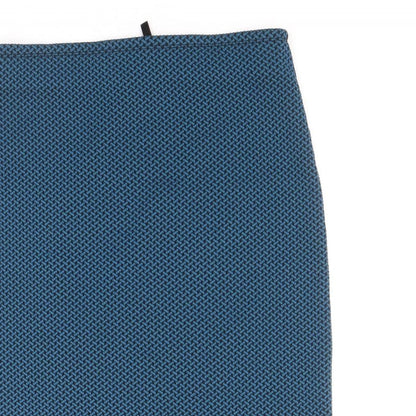 Essential Collection Womens Blue Geometric Polyester Straight & Pencil Skirt Size M