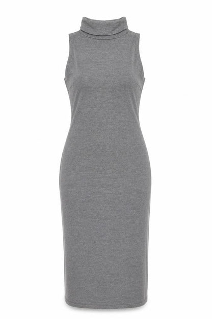 True Decadence Womens Grey Polyester Bodycon Size 8 Roll Neck Pullover