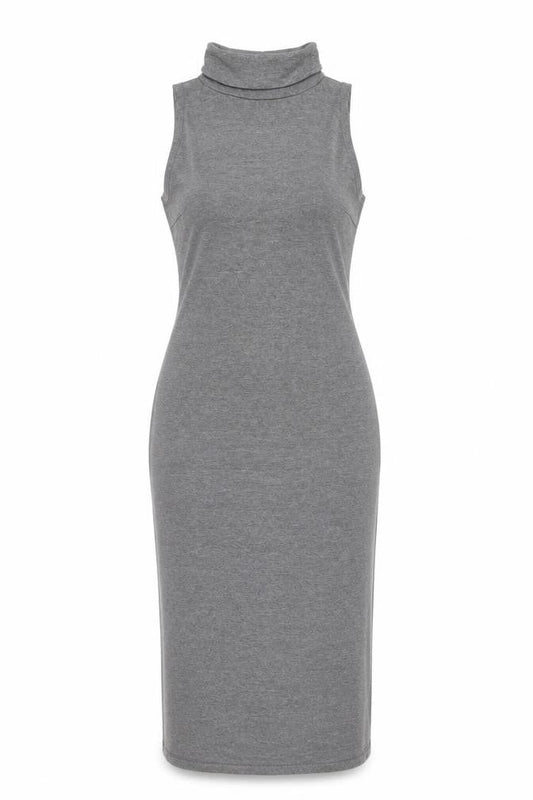 True Decadence Womens Grey Polyester Bodycon Size 8 Roll Neck Pullover