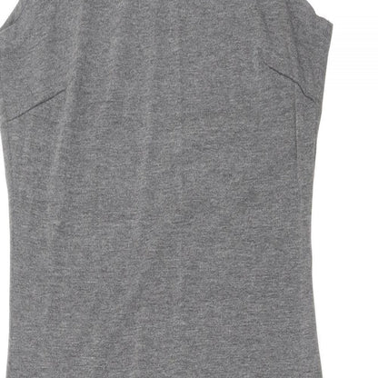 True Decadence Womens Grey Polyester Bodycon Size 8 Roll Neck Pullover