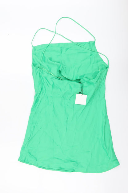 Womens UK Size M Zara Green Camisole Tank