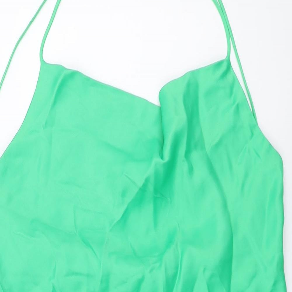 Womens UK Size M Zara Green Camisole Tank