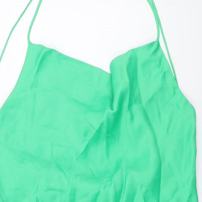 Womens UK Size M Zara Green Camisole Tank