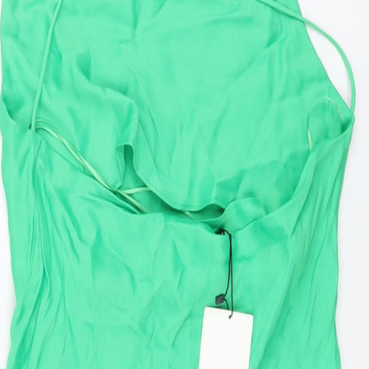 Womens UK Size M Zara Green Camisole Tank