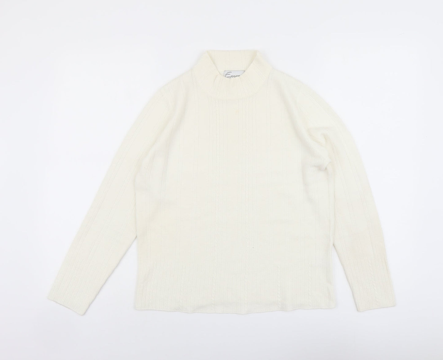 Womens UK Size 12 Emreco Ivory Pullover Jumper