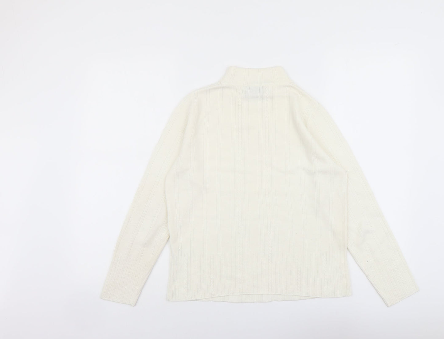Womens UK Size 12 Emreco Ivory Pullover Jumper