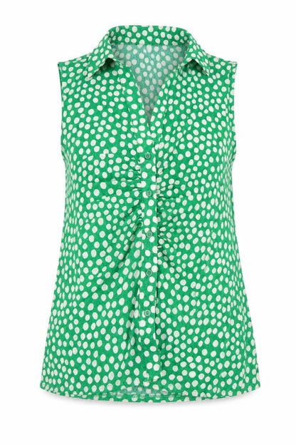 Womens UK Size 12 New Look Green Basic Button-Up