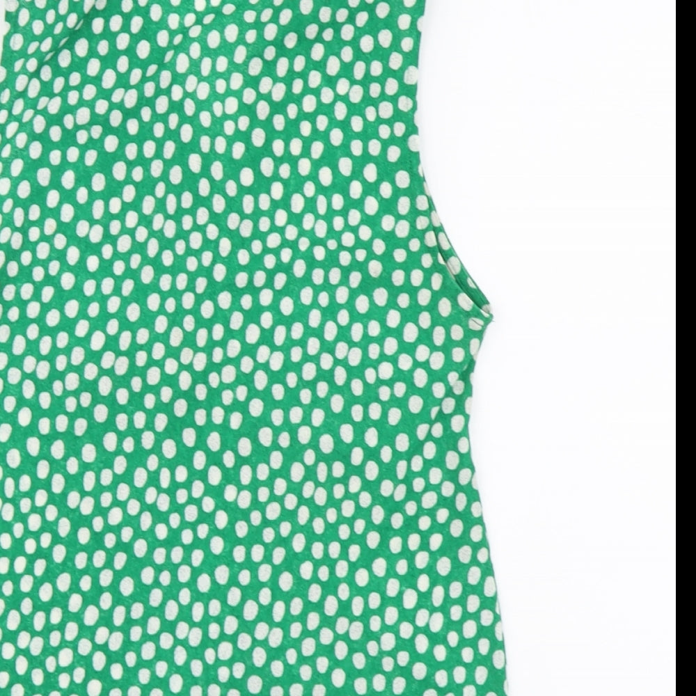 Womens UK Size 12 New Look Green Basic Button-Up