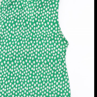 Womens UK Size 12 New Look Green Basic Button-Up