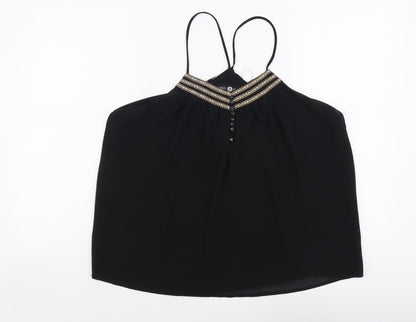 Womens UK Size L Daisy Street Black Basic Blouse