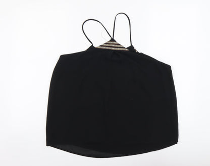 Womens UK Size L Daisy Street Black Basic Blouse
