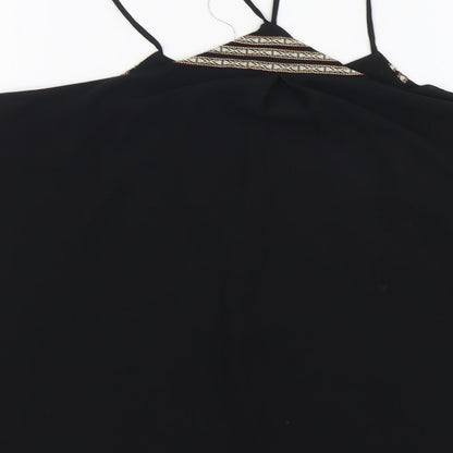 Womens UK Size L Daisy Street Black Basic Blouse