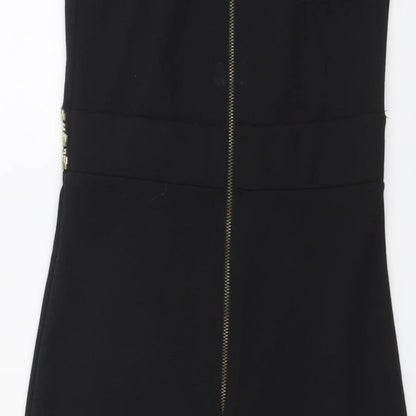 TFNC London Womens Black Viscose Bodycon Size XS Sweetheart Zip