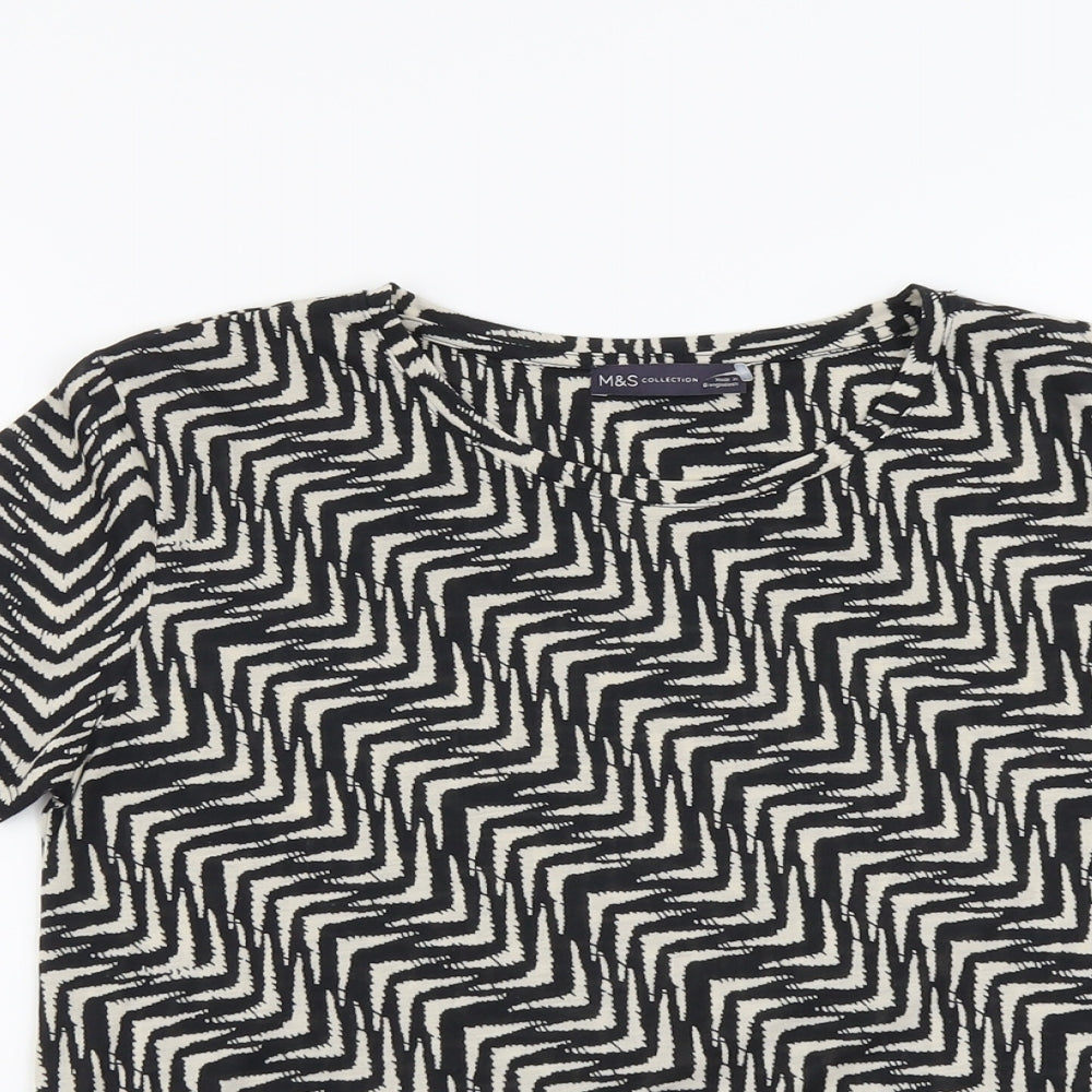 Womens UK Size 8 Marks and Spencer Black Basic T-Shirt