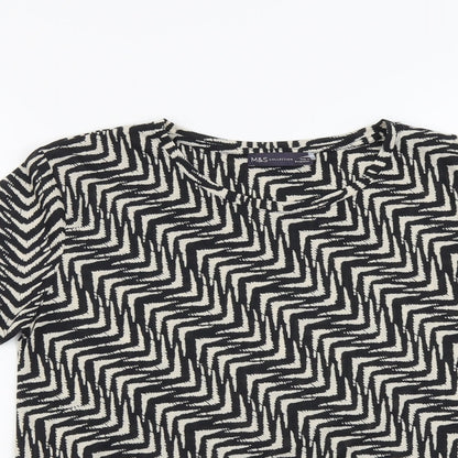 Womens UK Size 8 Marks and Spencer Black Basic T-Shirt