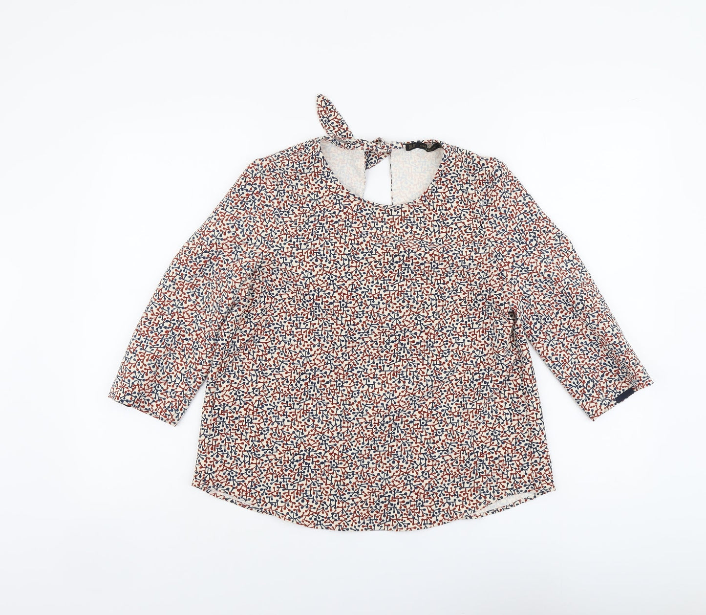 Womens UK Size XS Zara Multicoloured Basic Blouse
