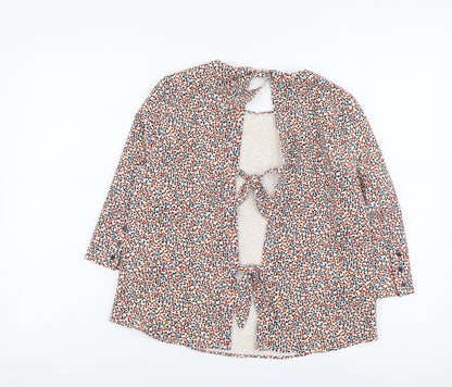 Womens UK Size XS Zara Multicoloured Basic Blouse