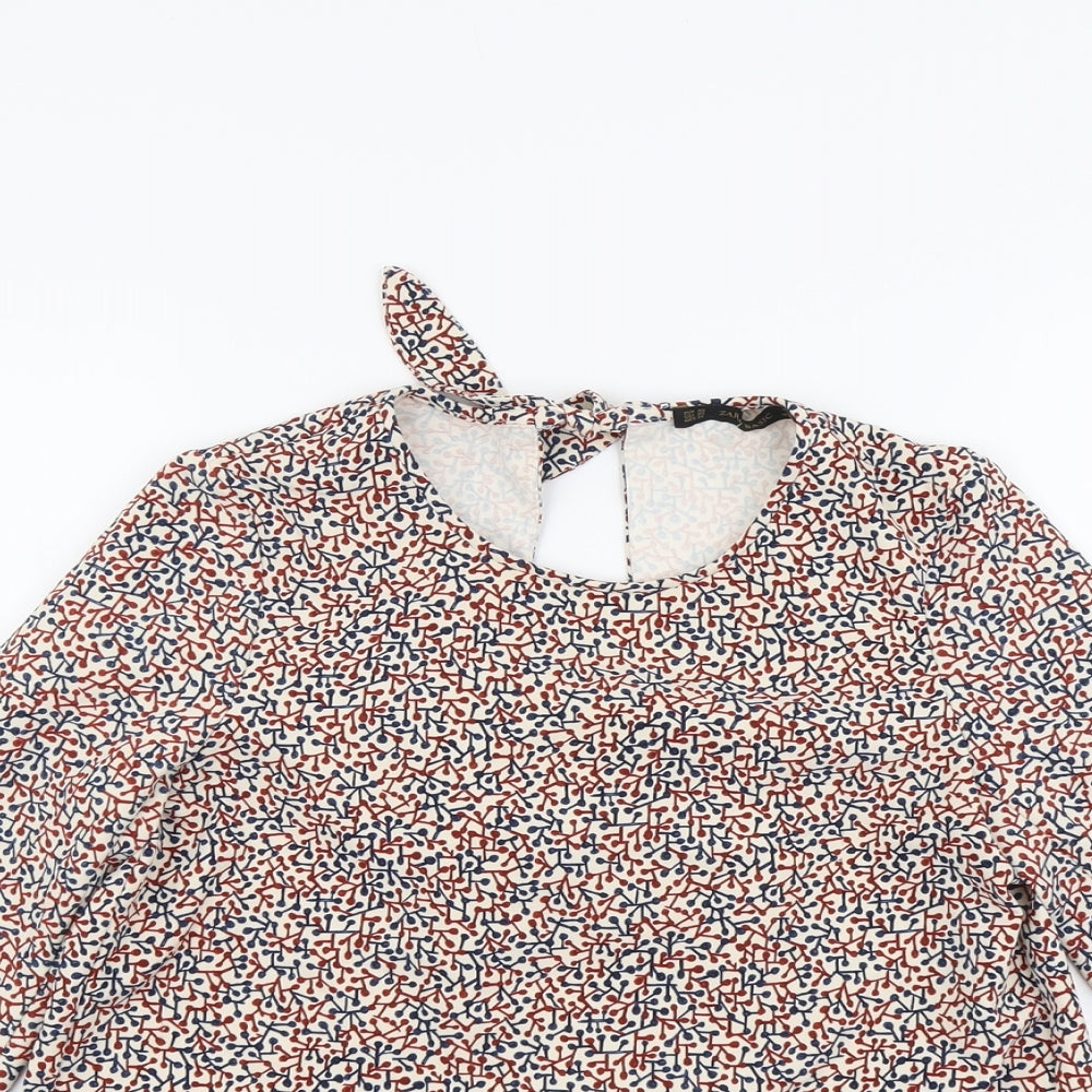Womens UK Size XS Zara Multicoloured Basic Blouse