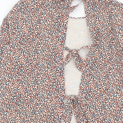 Womens UK Size XS Zara Multicoloured Basic Blouse